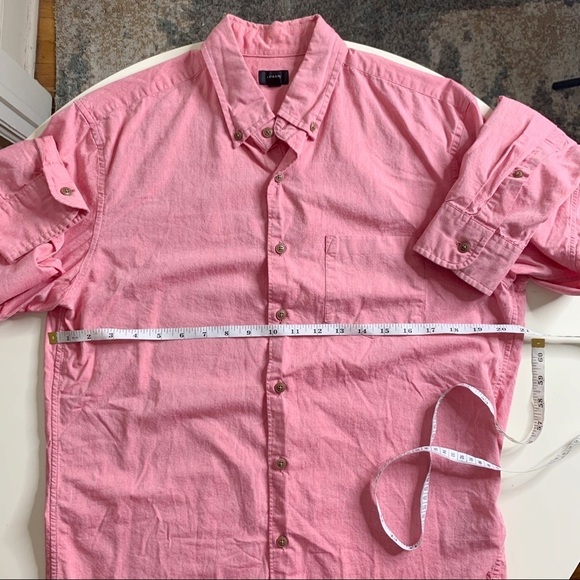 J. Crew Men’s Lightweight Cotton Button Shirt Pink Size Medium - Picture 3 of 7